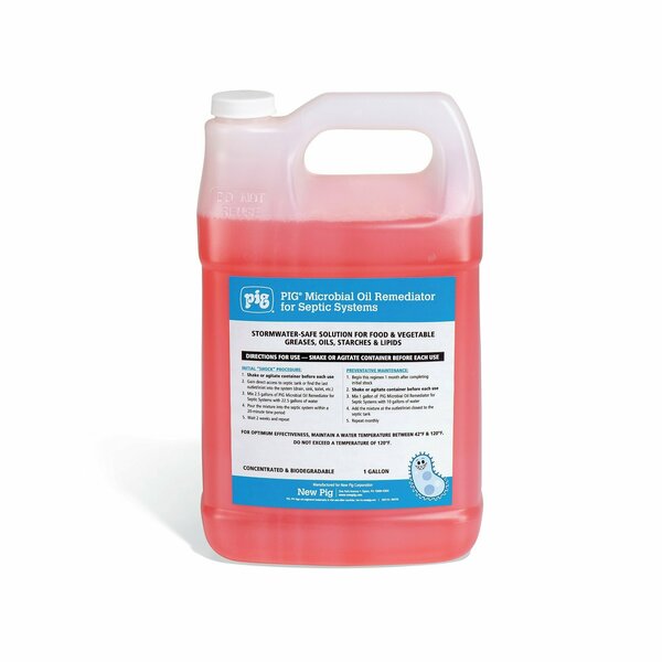 Pig Microbial Oil Remediator for Septic Systems, Remediator, 1 gal. Container CLN944